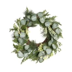 Cedar Pine Eucalyptus Wreath Green (50cmD)
