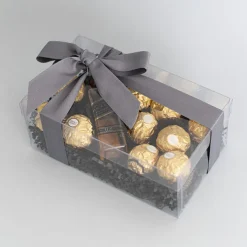 Cello Acetate PVC Corsage Box (10x18x8cmH) Rctang Pk 2 Clear