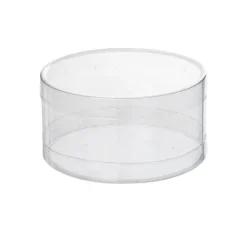 Cello Acetate PVC Corsage Box (10cmDx5cmH) Round Clear