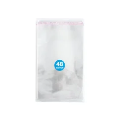 Cello Bag Self Seal 48mic Pack 100 Clear (16.5x11.5cmH)