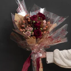 Cello Clear Merry & Bright 40mic Red (50x70cm) Pack 100