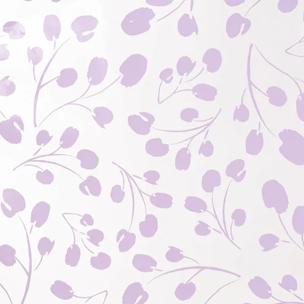 Cello Clear 40mic Eucalyptus Leaves Lilac Pk100 (50x70cm)