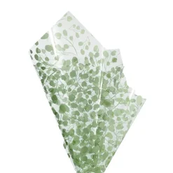 Cello Clear 40mic Eucalyptus Leaves Green Pk100 (50x70cm)