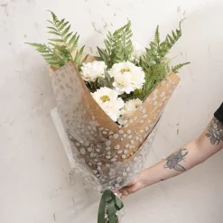 Cello Clear 40mic Eucalyptus Leaves Grey Pk100 (50x70cm)