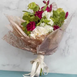 Cello Clear 40mic Lace Rose Gold 100 Pack (50x70cm)