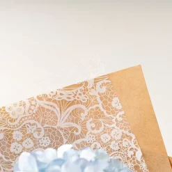 Cello Clear 40mic Lace White 100 Pack (50x70cm)