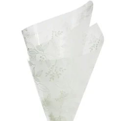 Cello Frosted Hand Drawn Leaves 40mic Green Pk100 (50x70cm)