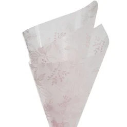Cello Frosted Hand Drawn Leaves 40mic Pink (50x70cm)Pack 100