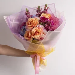 Cello Frosted Hue with Border 50mic Pink Pk100 (60x60cm)