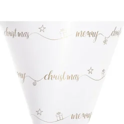 Cello Frosted Merry Christmas 40mic Gold (50x70cm) Pack 100