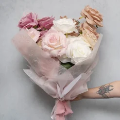 Cello Frosted 40mic Chrysanthemums Rosie Pk100 (50x70cm)