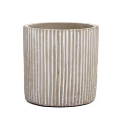 Cement Amelia Cylinder Pot Grey (14Dx14cmH)