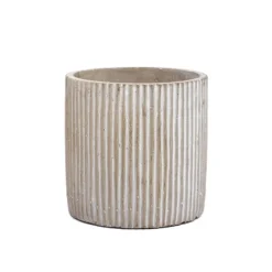 Cement Amelia Cylinder Pot Grey (12Dx12cmH)
