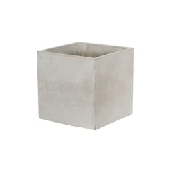 Cement Floral Cube Grey (14x14x14cmH)