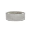 Cement Floral Cylinder Bowl Grey (20x7cmH)
