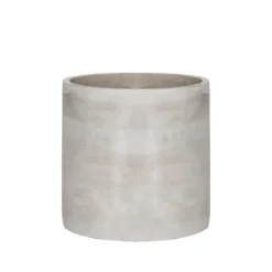 Cement Floral Cylinder Grey Drainage Hole (12x12cmH)