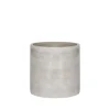 Cement Floral Cylinder Grey (10Dx10cmH)
