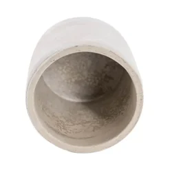 Cement Floral Cylinder Grey (10Dx10cmH)