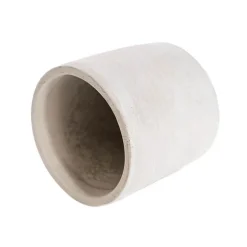 Cement Floral Cylinder Grey (10Dx10cmH)