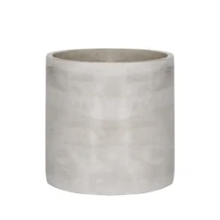 Cement Floral Cylinder Grey Drainage Hole (14Dx14cmH)
