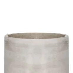 Cement Floral Cylinder Grey (12Dx12cmH)