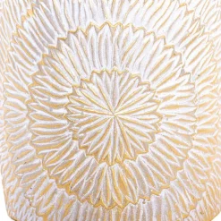 Cement Viola Cylinder Pot Gold (14Dx14cmH)