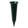 Cemetery Memorial Flower Vase with Spike Green (10Dx33cmH)