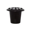 Cemetery Vase Black (13TDx7BDx10cmH) Black Lid