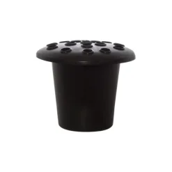Cemetery Vase Black (13TDx7BDx10cmH) Black Lid