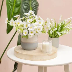 Ceramic Belly Two Tone Round Pot Dark Blue (10.5x9.5cmH)