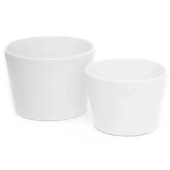 Ceramic Bondi Conical Tapered Set 2 White (23Dx16cmH)