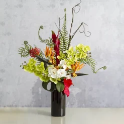 Ceramic Bondi Cylinder Vase 13Dx28cmH Black