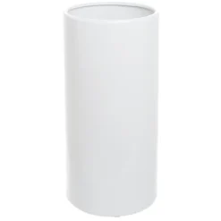 Ceramic Bondi Cylinder Vase White (18Dx40cmH)