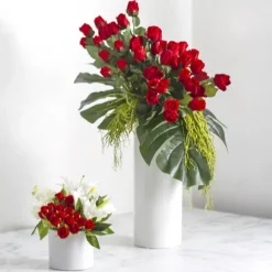 Ceramic Bondi Cylinder Vase 13Dx28cmH White