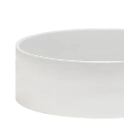 Ceramic Bondi Low Cylinder Bowl Glossy White (30Dx12cmH)