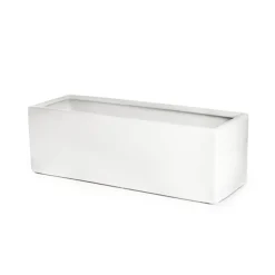 Ceramic Bondi Rectangle Trough White (36x12x12cmH)