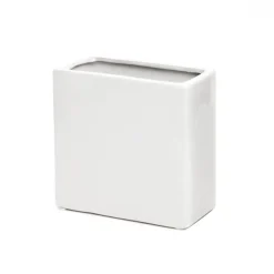 Ceramic Bondi Rectangle Vase White (8x16x16cmH)