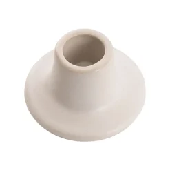Ceramic Candle Holder Set 2 Matte White (7Dx3cmH)