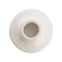 Ceramic Candle Holder Set 2 Matte White (7Dx3cmH)