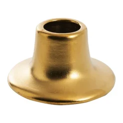 Ceramic Candle Holder Set 2 Gold (7Dx3cmH)