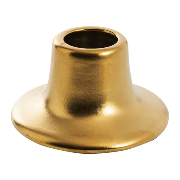 Ceramic Candle Holder Set 2 Gold (7Dx3cmH)