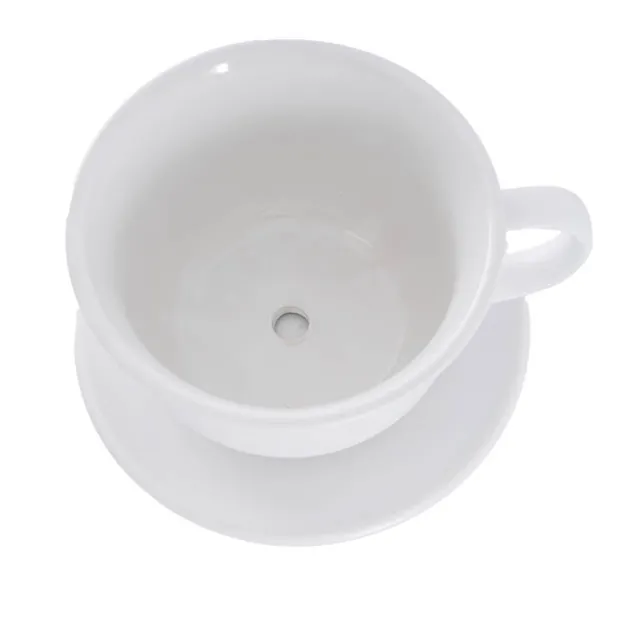Ceramic Coffee Cup Pot & Plate Matte White (17Dx12cmH)