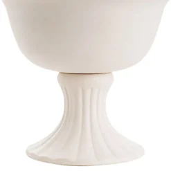 Ceramic Compote Charlotte Vases White (16Dx15cmH)