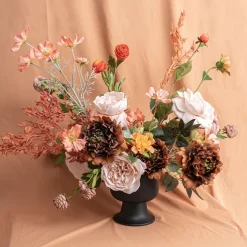 Ceramic Compote Isabella Vases Black (13Dx15cmH)