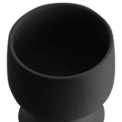 Ceramic Compote Isabella Vases Black (13Dx15cmH)