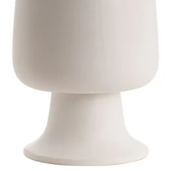 Ceramic Compote Isabella Vases White (13Dx15cmH)