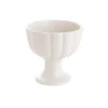 Ceramic Compote Olivia Vases White (17Dx17cmH)