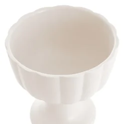 Ceramic Compote Olivia Vases White (17Dx17cmH)