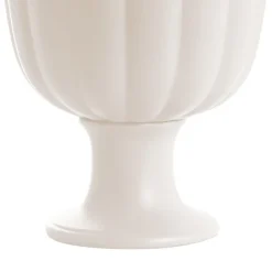 Ceramic Compote Olivia Vases White (17Dx17cmH)