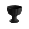 Ceramic Compote Olivia Vases Black (17Dx17cmH)